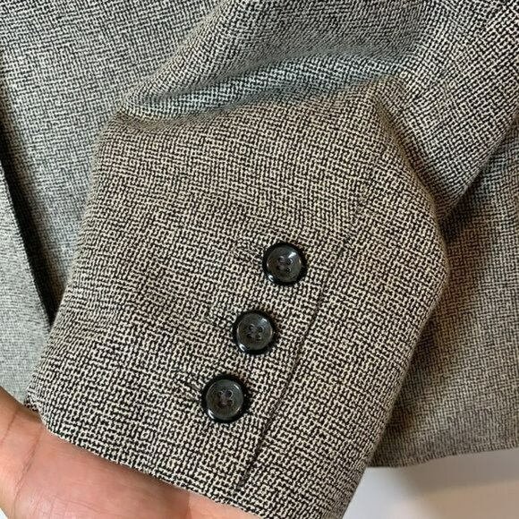 Larry Levine Classics Womens Two Button Suit Jacket Black White 14 PLUS SIZE - Picture 5 of 6